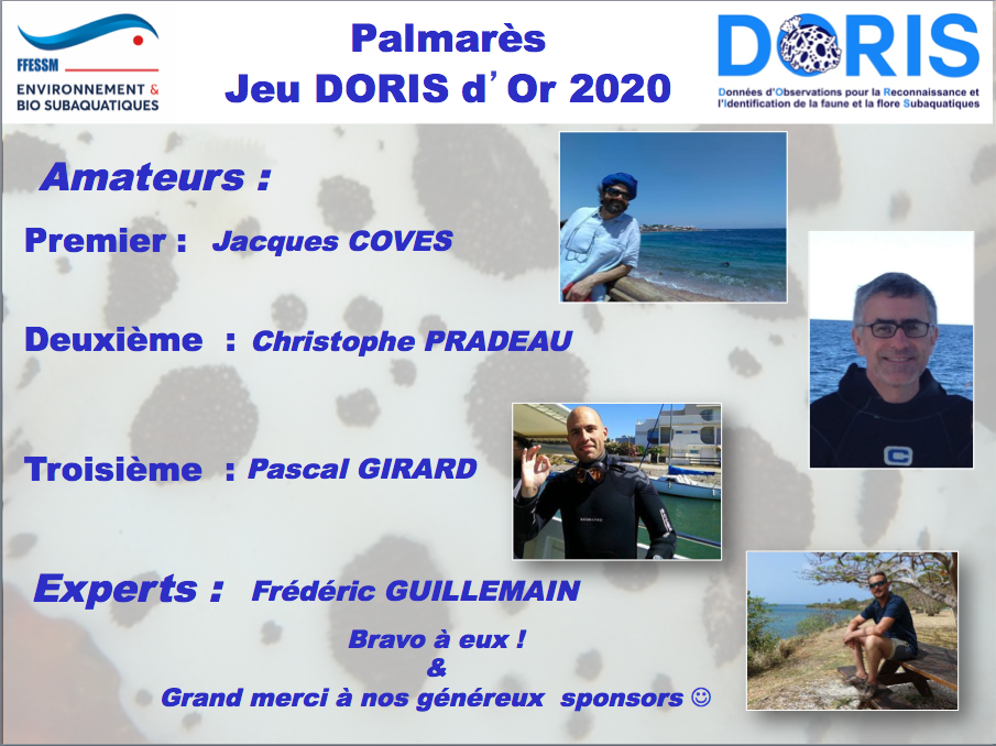 Résultats du jeu DORIS d'Or 2020
